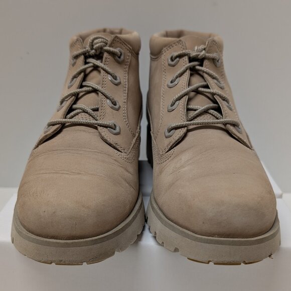 Timberland Lyonsdale Chunky-Sole Leather Boots in Light Beige & Grey - Picture 12 of 16
